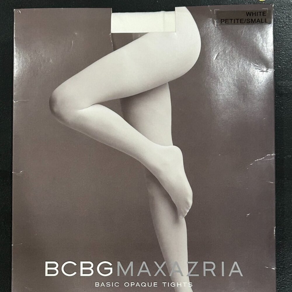 BCBG BCBGMAXAZRIA WOMEN'S OPAQUE WHITE TIGHTS XS / S NIP